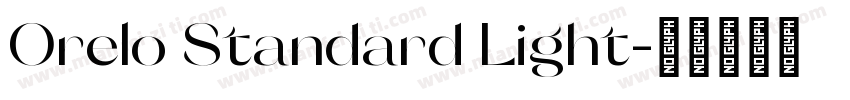 Orelo Standard Light字体转换